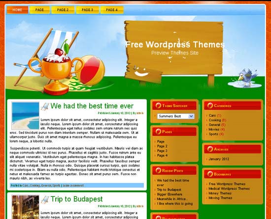 Summer's Best WordPress Theme