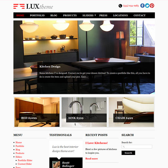 E-Commerce เวิร์ดเพรสธีม - Lux